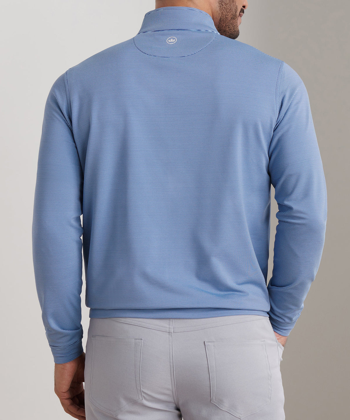 Peter Millar Sugar Stripe Perth Quarter-Zip Pullover, Men's Big & Tall
