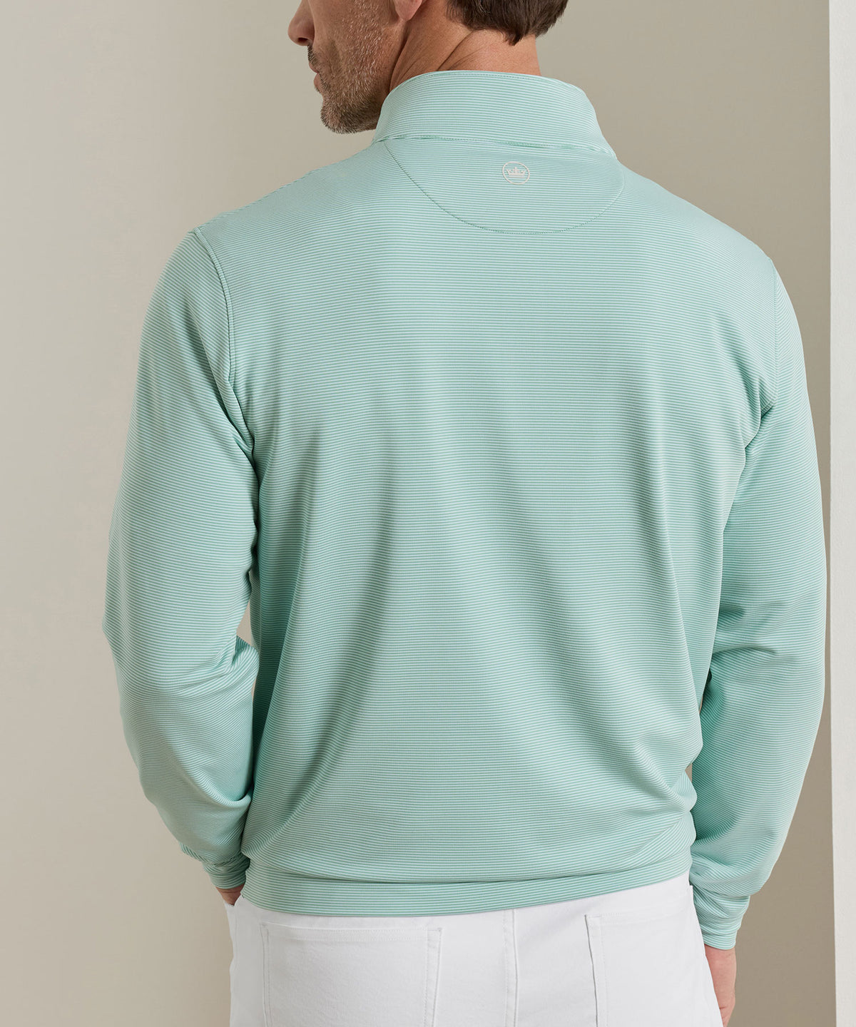 Peter Millar Sugar Stripe Perth Quarter-Zip Pullover, Men's Big & Tall