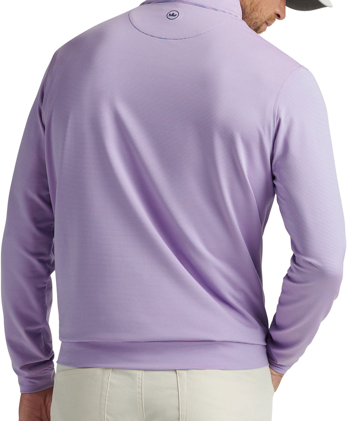 Peter Millar Sugar Stripe Perth Quarter-Zip Pullover, Men's Big & Tall