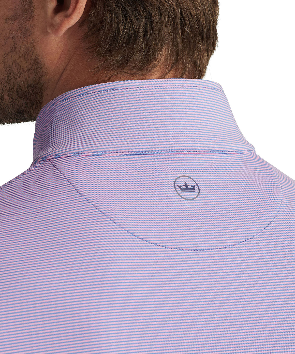 Peter Millar Sugar Stripe Perth Quarter-Zip Pullover, Men's Big & Tall