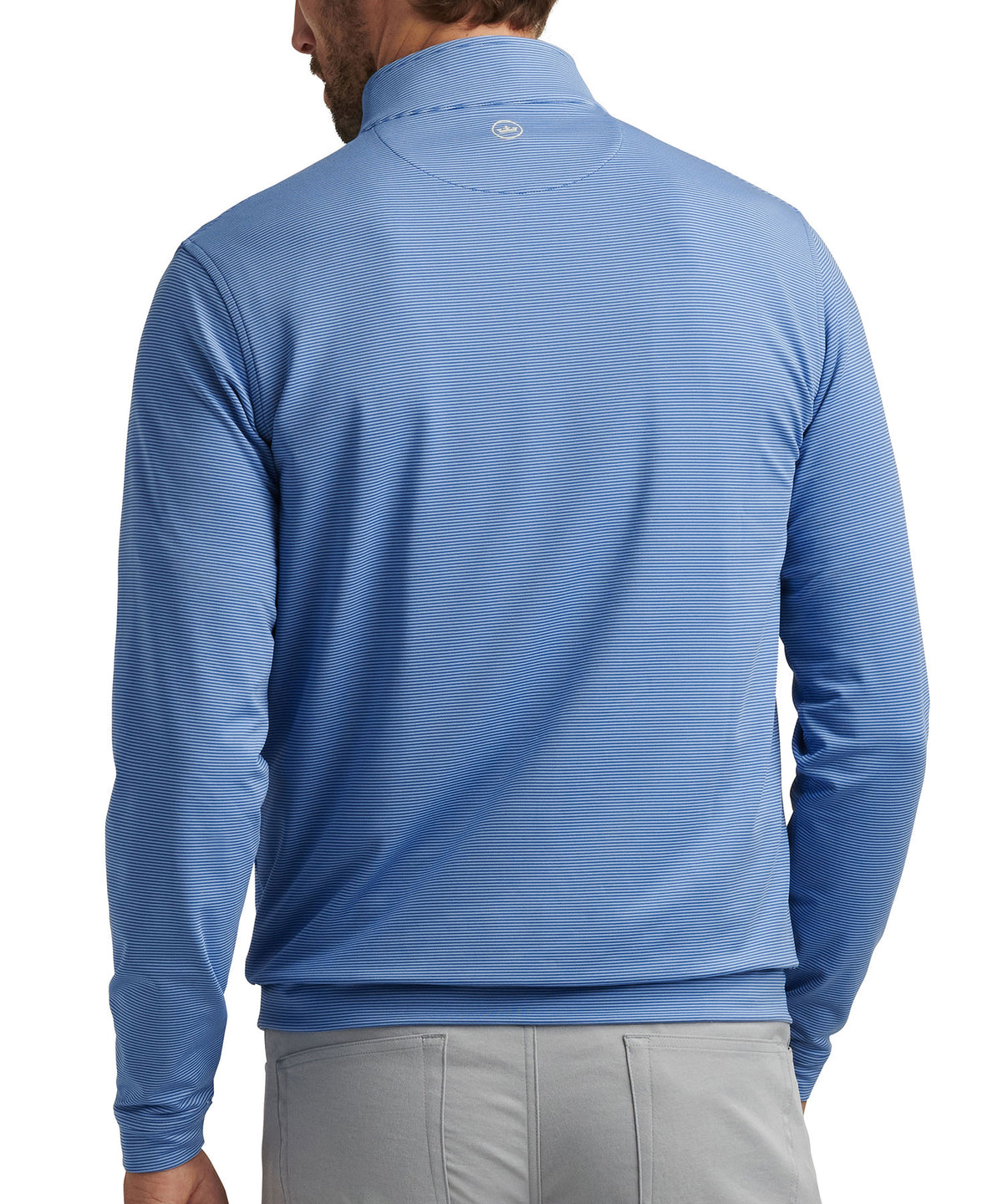 Peter Millar Sugar Stripe Perth Quarter-Zip Pullover, Men's Big & Tall