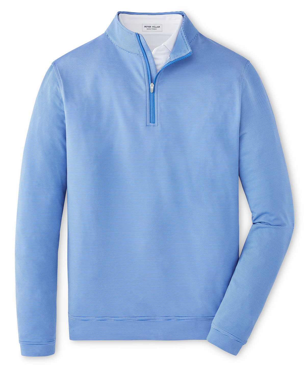 Peter Millar Sugar Stripe Perth Quarter-Zip Pullover, Men's Big & Tall