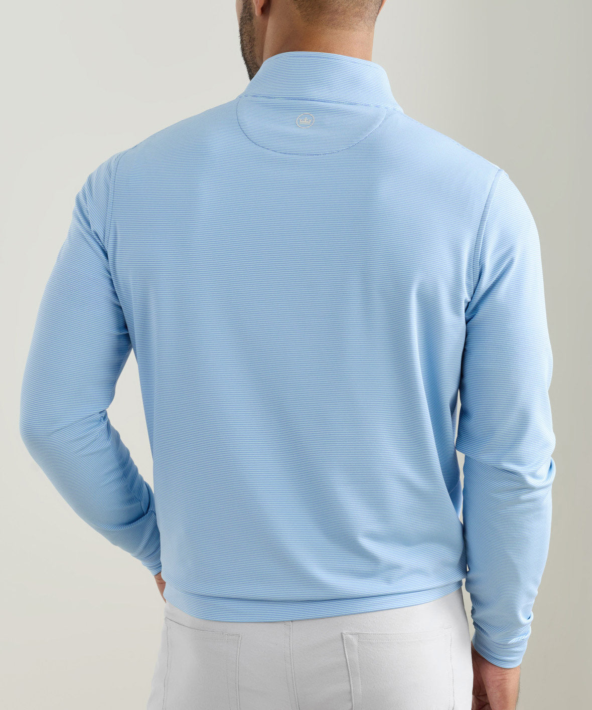 Peter Millar Sugar Stripe Perth Quarter-Zip Pullover, Men's Big & Tall