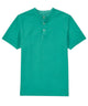 Westport Lifestyle Short Sleeve Garment Dyed Pique Henley Knit Shirt