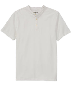Westport Lifestyle Short Sleeve Garment Dyed Pique Henley Knit Shirt