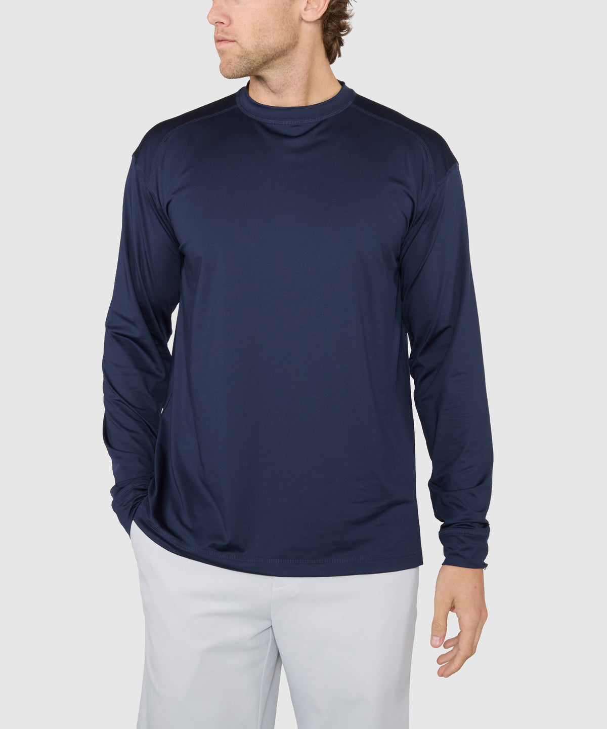 Westport Lifestyle Long Sleeve Performance Crew Neck T-Shirt, Men's Big & Tall