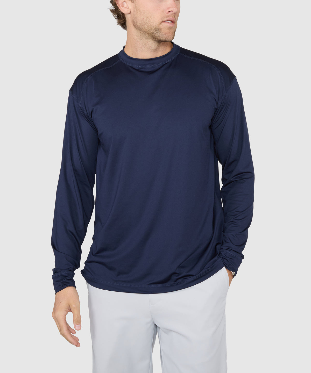 Westport Lifestyle Long Sleeve Performance Crew Neck T-Shirt, Men's Big & Tall