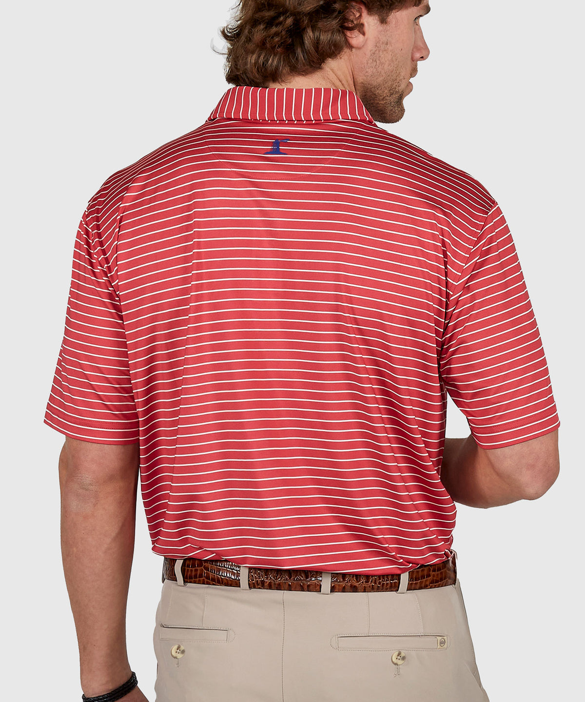 Westport Lifestyle Short Sleeve Stripe Polo Knit Shirt, Men's Big & Tall