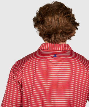 Westport Lifestyle Short Sleeve Stripe Polo Knit Shirt