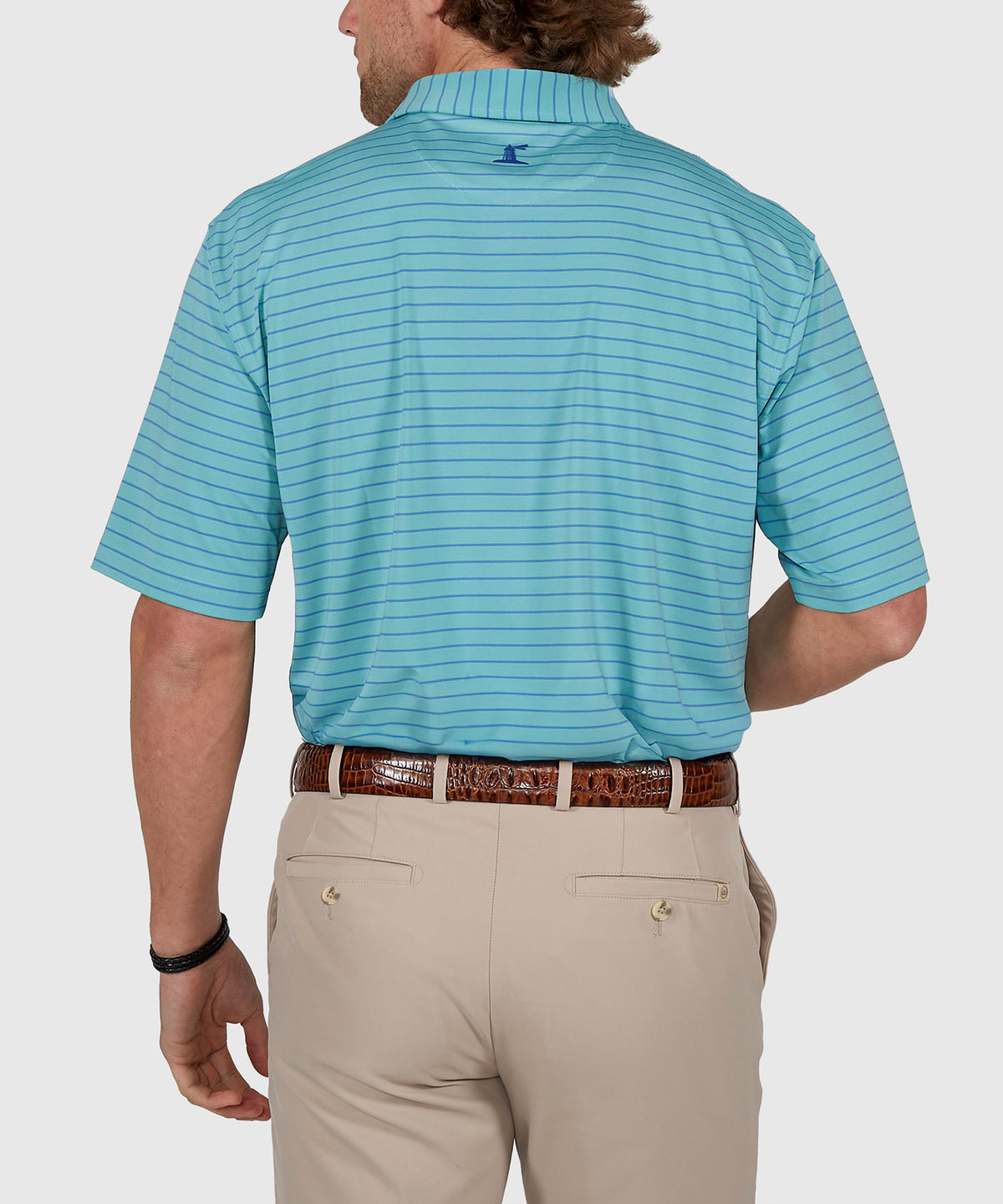 Westport Lifestyle Short Sleeve Stripe Polo Knit Shirt, Men's Big & Tall