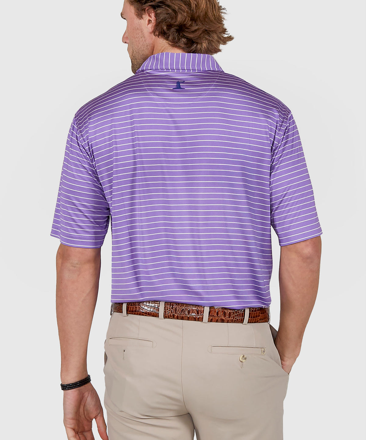 Westport Lifestyle Short Sleeve Stripe Polo Knit Shirt, Men's Big & Tall
