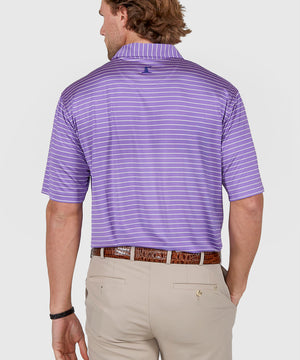 Westport Lifestyle Short Sleeve Stripe Polo Knit Shirt