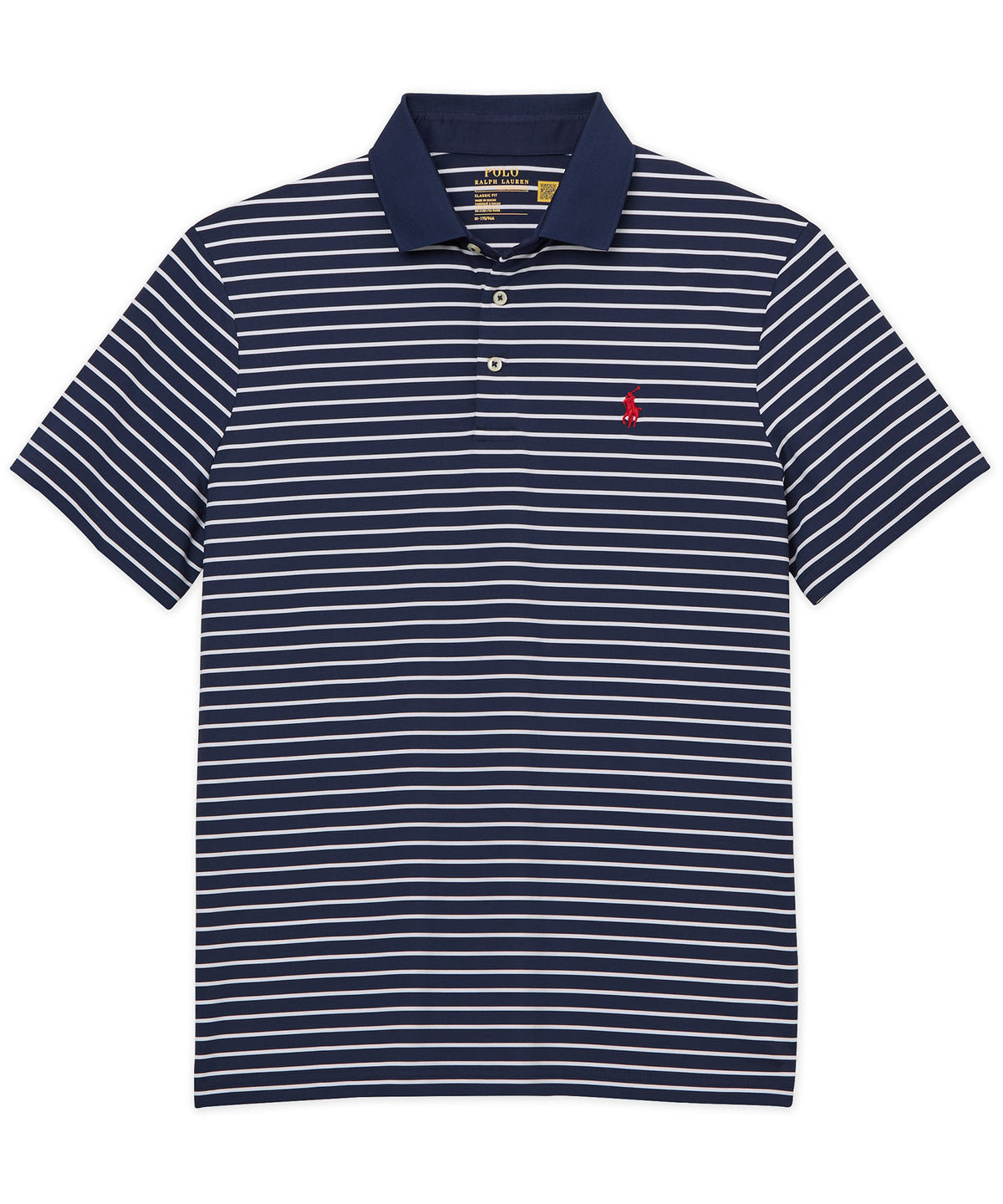Polo Ralph Lauren Short Sleeve Stripe Performance Polo Knit Shirt, Men's Big & Tall
