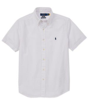 Polo Ralph Lauren Short Sleeve Button Down Collar Seersucker Sport Shirt
