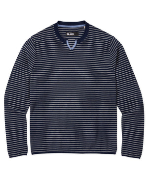 Westport Black Stripe Long Sleeve Sweater