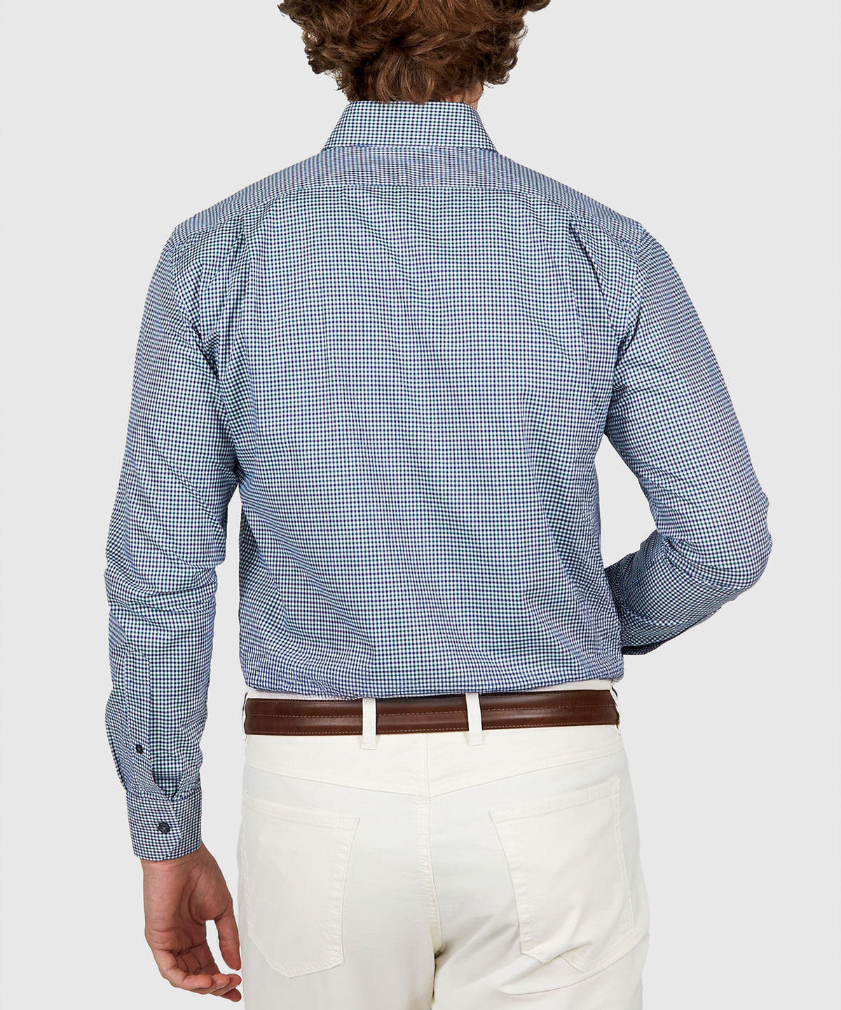 Westport Black Long Sleeve Button-Down Gingham Sport Shirt, Men's Big & Tall