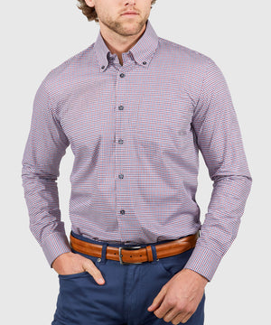 Westport Black Long Sleeve Button-Down Gingham Sport Shirt