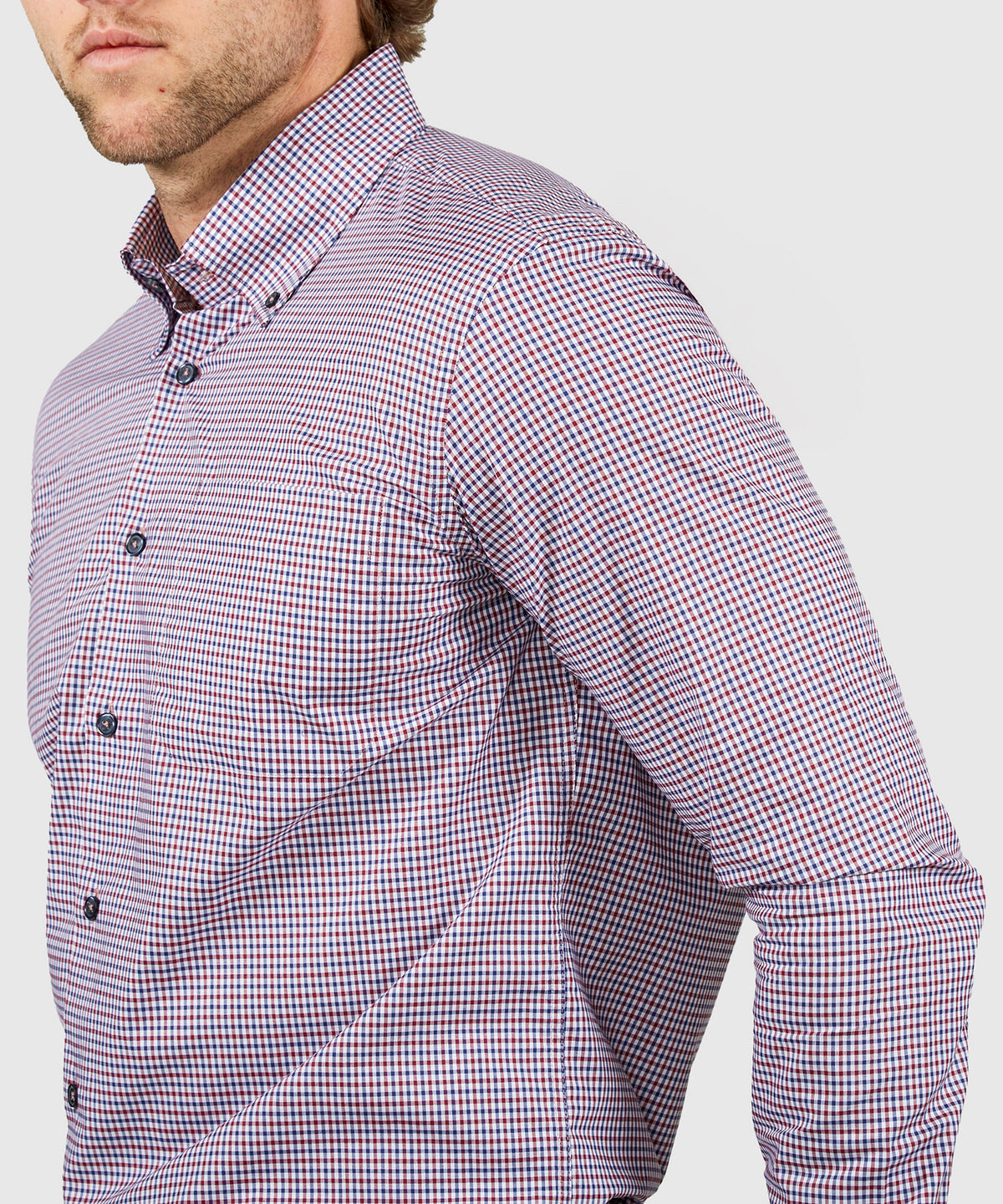 Westport Black Long Sleeve Button-Down Gingham Sport Shirt, Men's Big & Tall