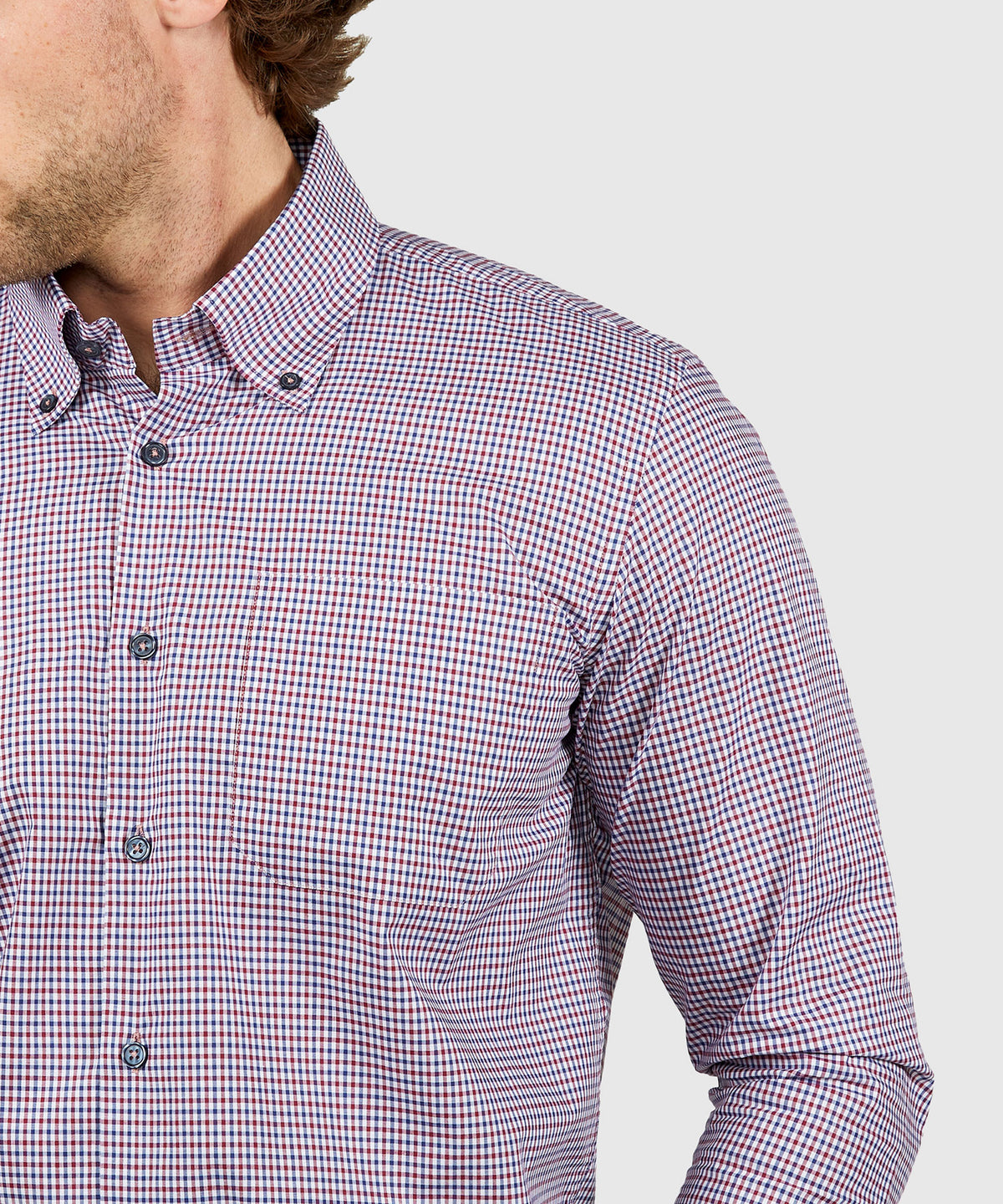 Westport Black Long Sleeve Button-Down Gingham Sport Shirt, Men's Big & Tall