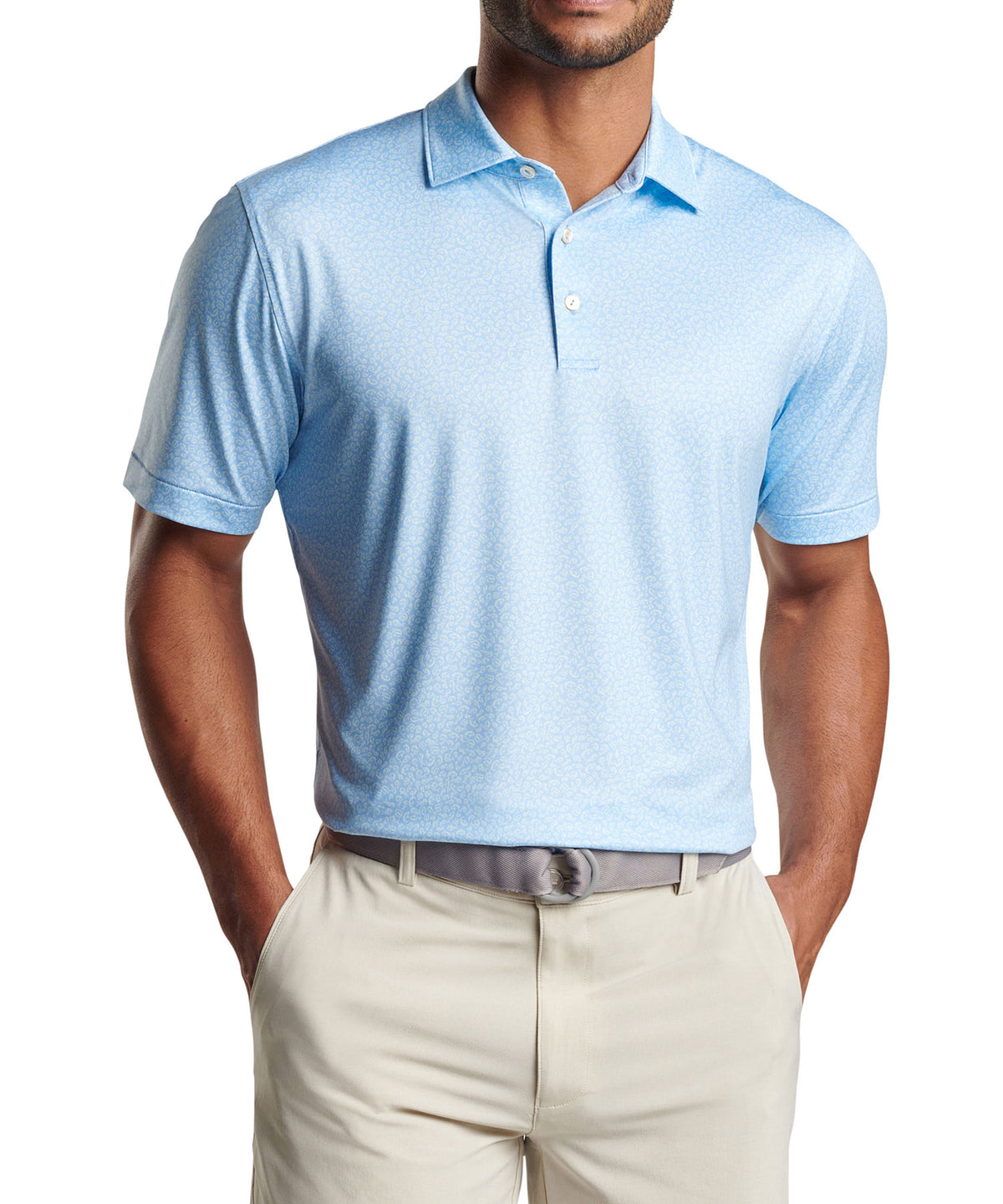 Peter Millar Short Sleeve 'Mahi Mahi' Print Polo Knit Shirt, Men's Big & Tall