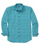 Westport No-Tuck Long Sleeve Button Down Collar Stretch Performance Plaid Print Sport Shirt
