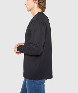 Westport No-Tuck Long Sleeve Stretch Cotton Crew Neck T-Shirt