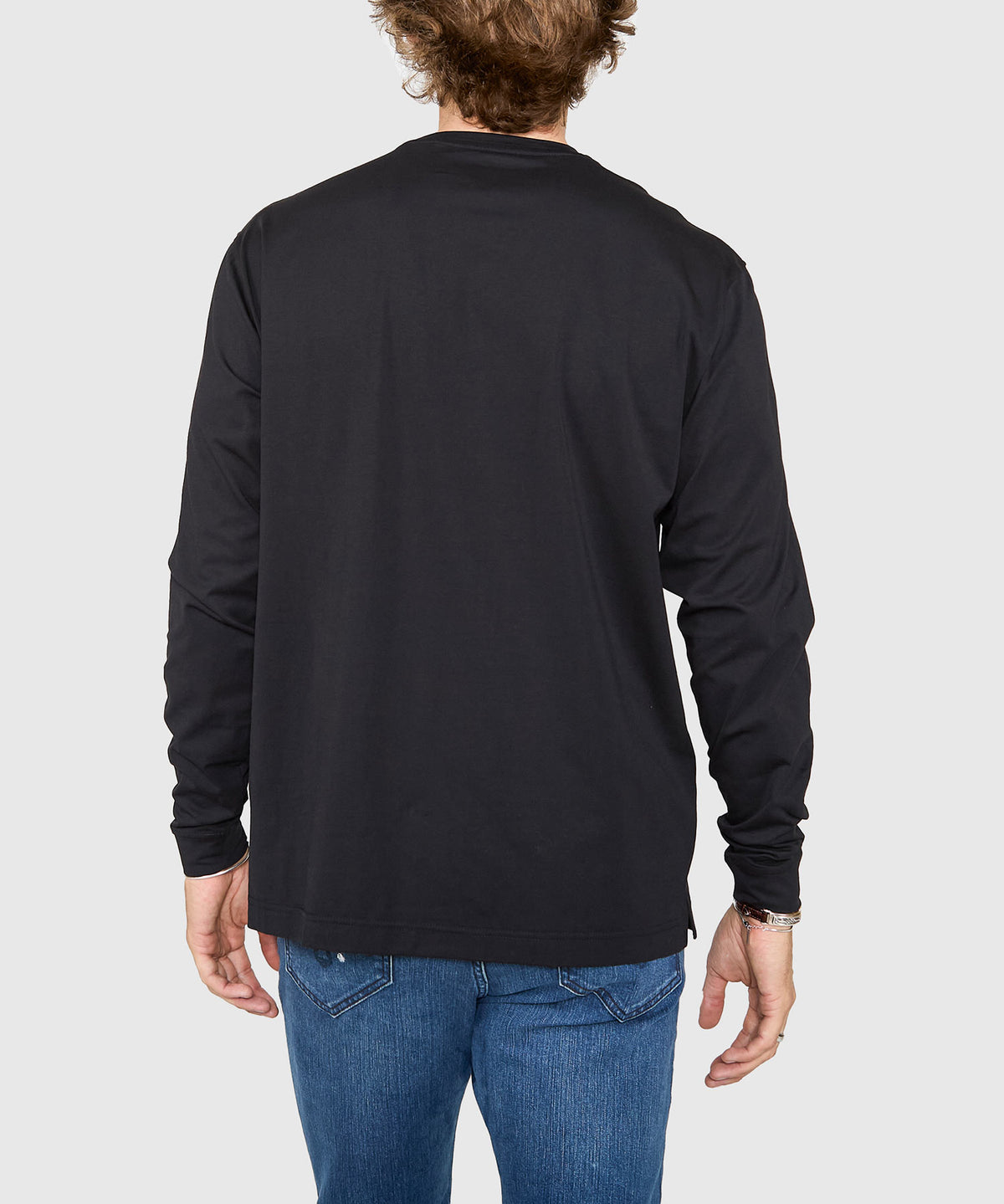Westport No-Tuck Long Sleeve Stretch Cotton Crew Neck T-Shirt, Men's Big & Tall
