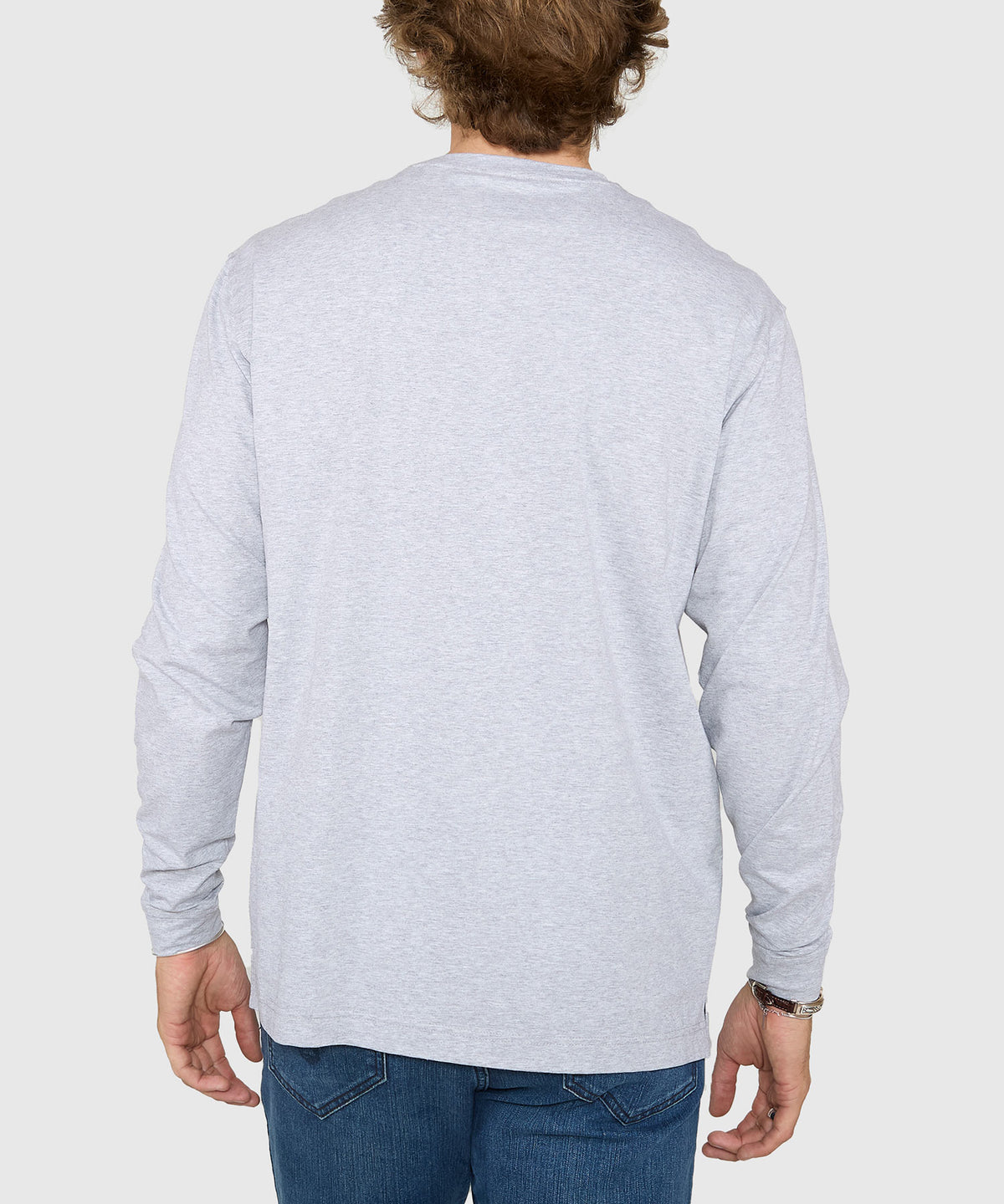 Westport No-Tuck Long Sleeve Stretch Cotton Crew Neck T-Shirt, Men's Big & Tall