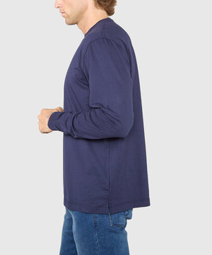 Westport No-Tuck Long Sleeve Stretch Cotton Crew Neck T-Shirt