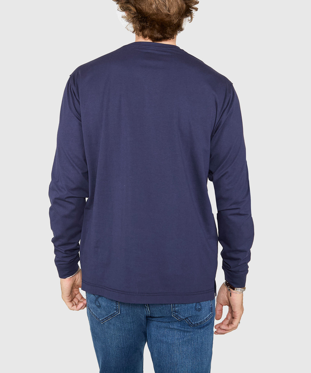 Westport No-Tuck Long Sleeve Stretch Cotton Crew Neck T-Shirt, Men's Big & Tall