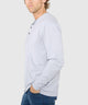 Westport No-Tuck Long Sleeve Stretch Cotton Crew Neck Henley