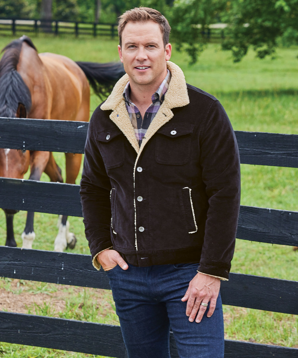 Westport Lifestyle High Pile Lined Corduroy Trucker Jacket, Men's Big & Tall