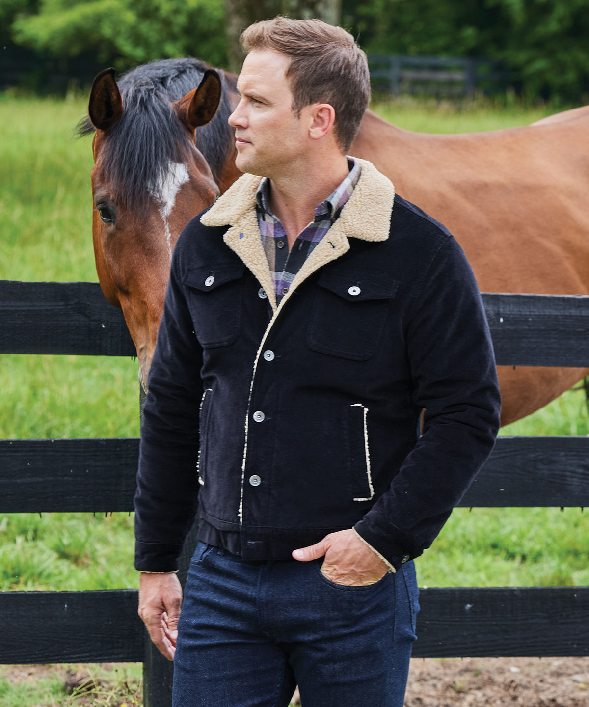 Westport Lifestyle High Pile Lined Corduroy Trucker Jacket, Men's Big & Tall