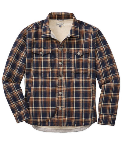 Westport Lifestyle Sherpa Lined Firepit Flannel Shirt Jacket, Men's Big & Tall
