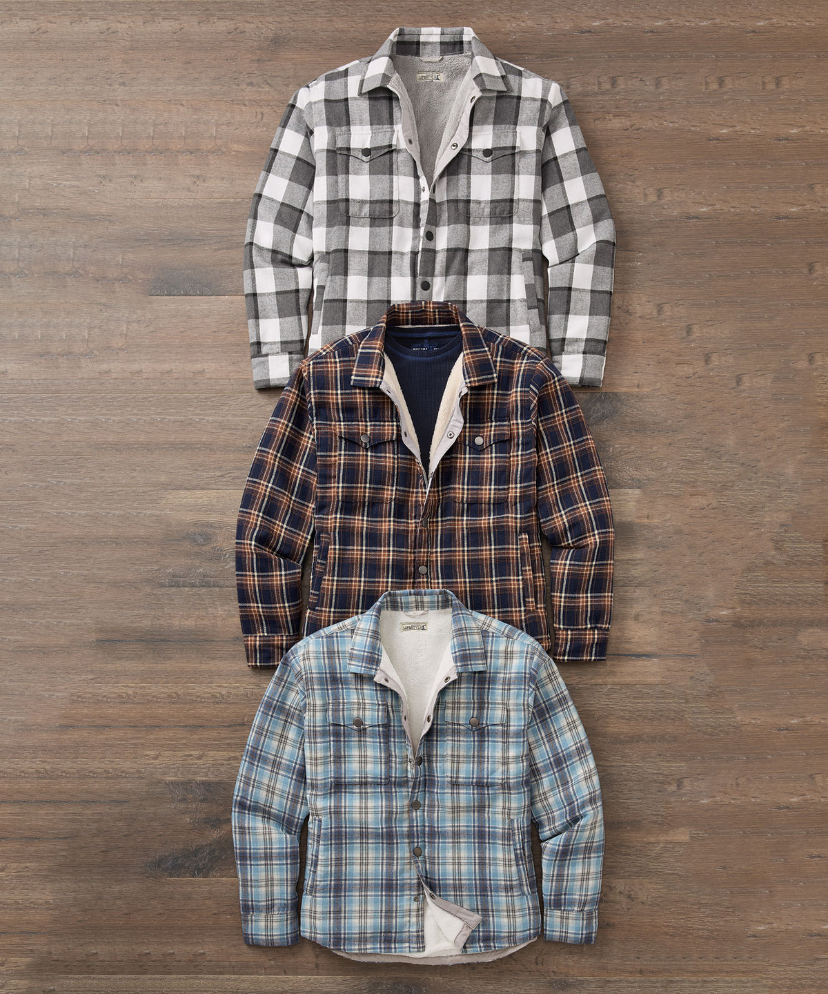 Westport Lifestyle Sherpa Lined Firepit Flannel Shirt Jacket, Men's Big & Tall
