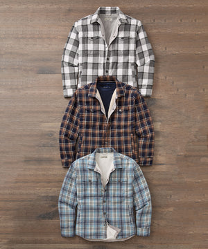 Westport Lifestyle Sherpa Lined Firepit Flannel Shirt Jacket
