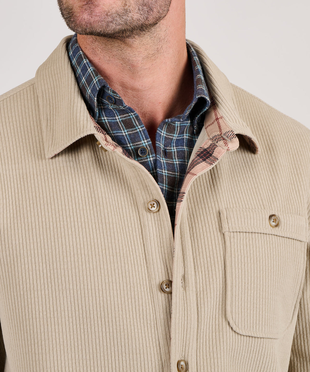 Westport Lifestyle Knit Corded Shirt Jacket, Men's Big & Tall