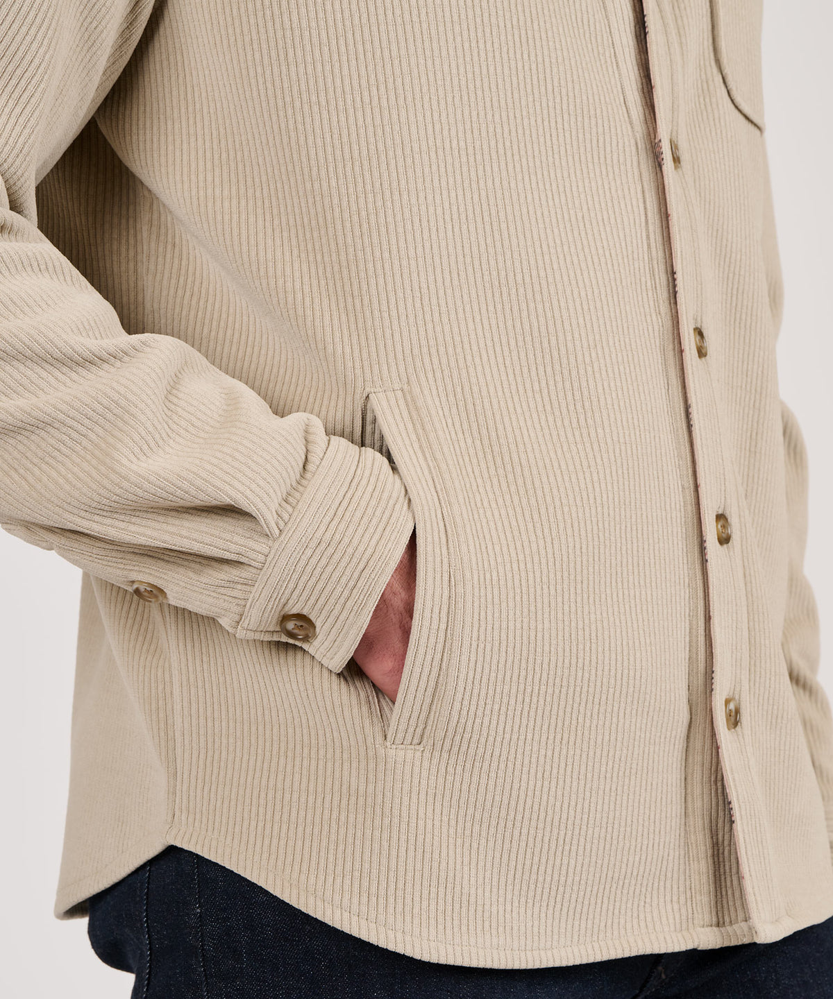 Westport Lifestyle Knit Corded Shirt Jacket, Men's Big & Tall