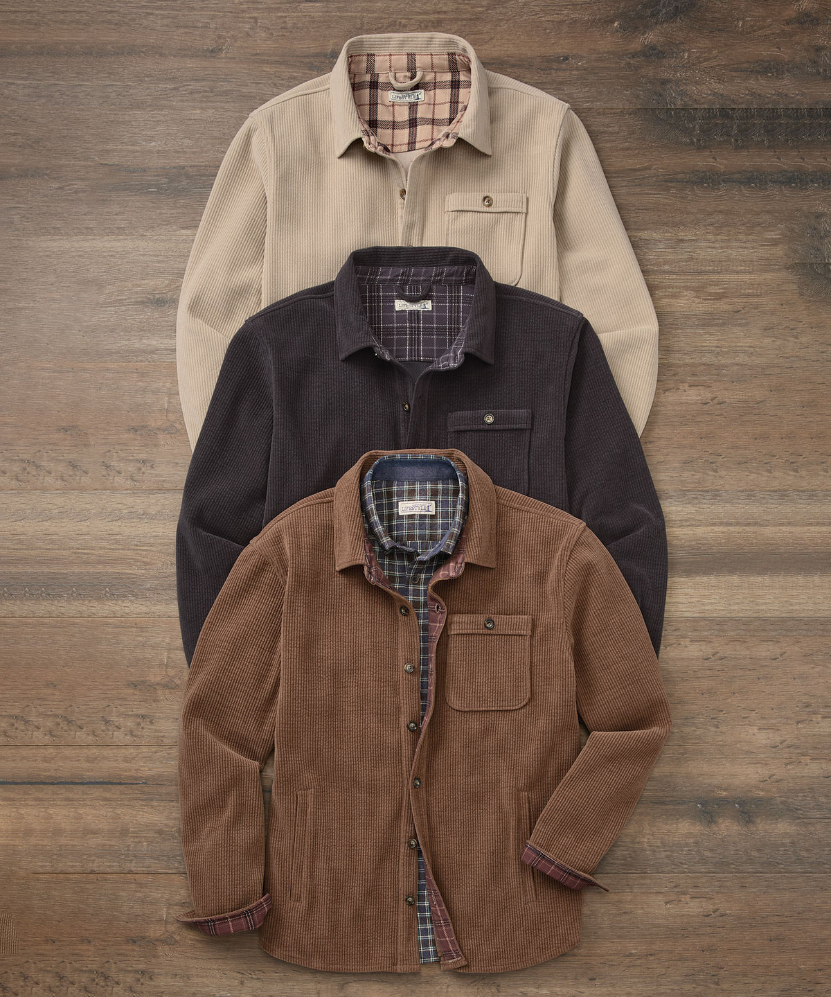 Westport Lifestyle Knit Corded Shirt Jacket, Men's Big & Tall