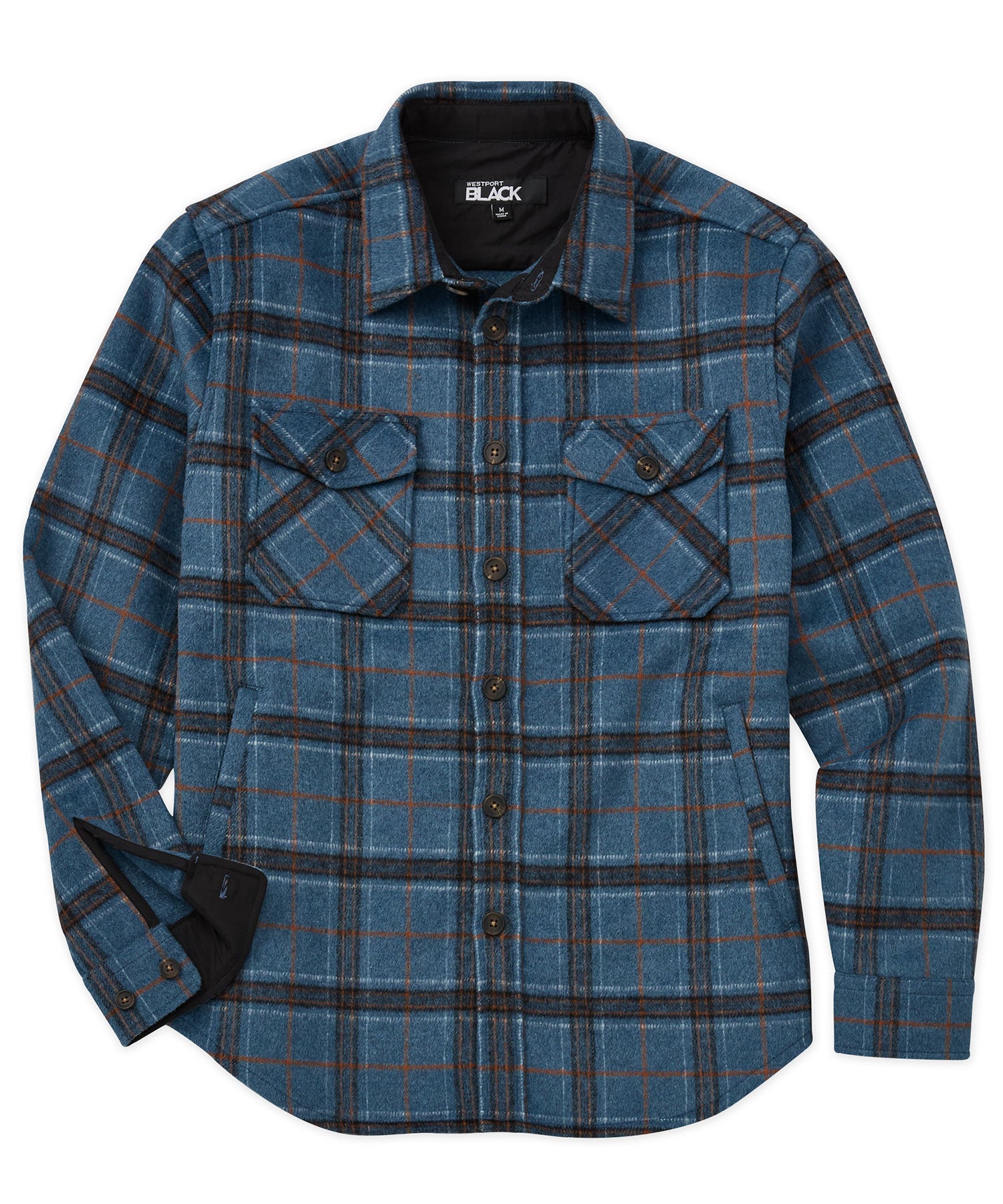 Westport Black Wool Blend Shirt Jacket