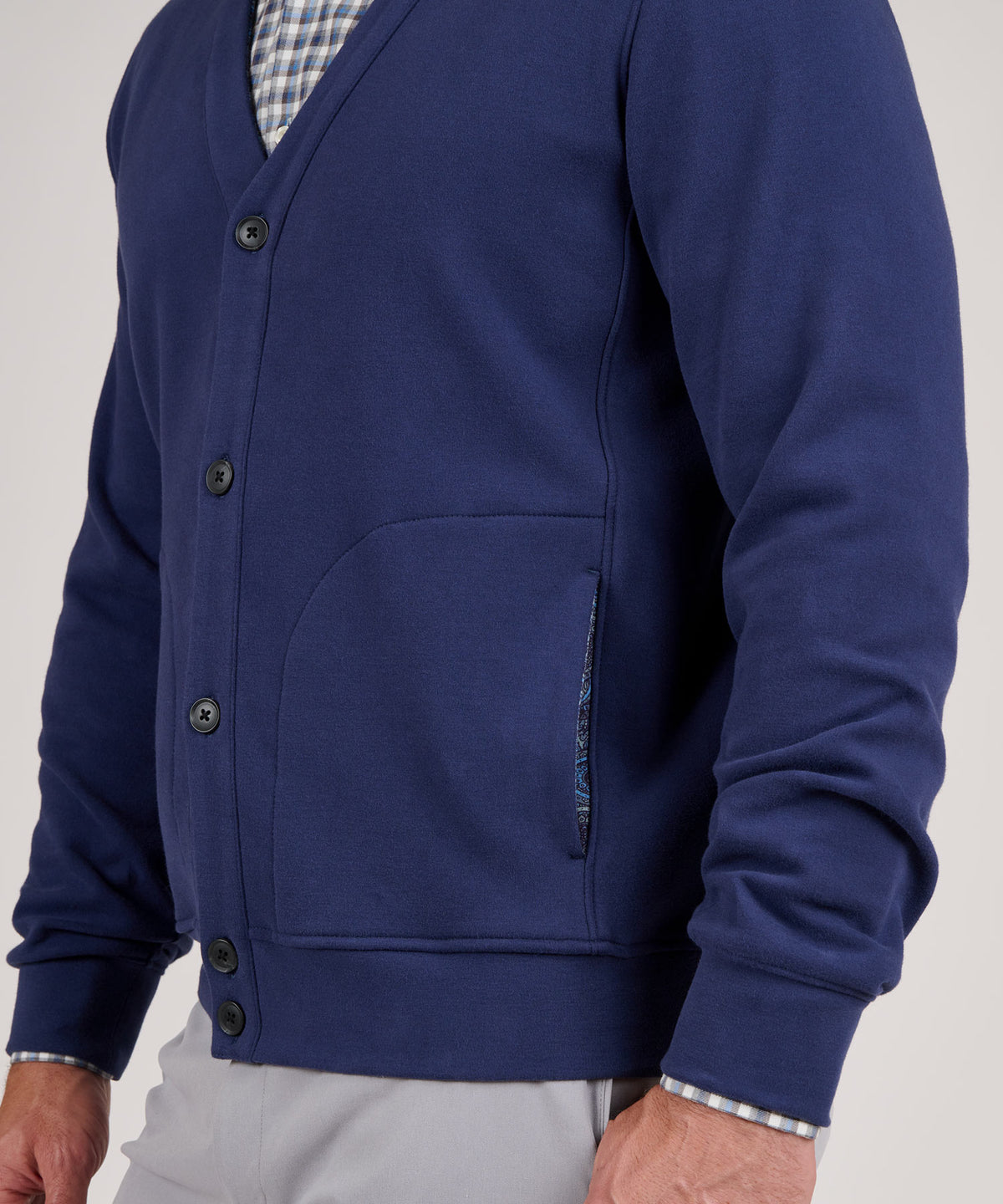 Westport Lifestyle Brushed Interlock Cardigan, Men's Big & Tall
