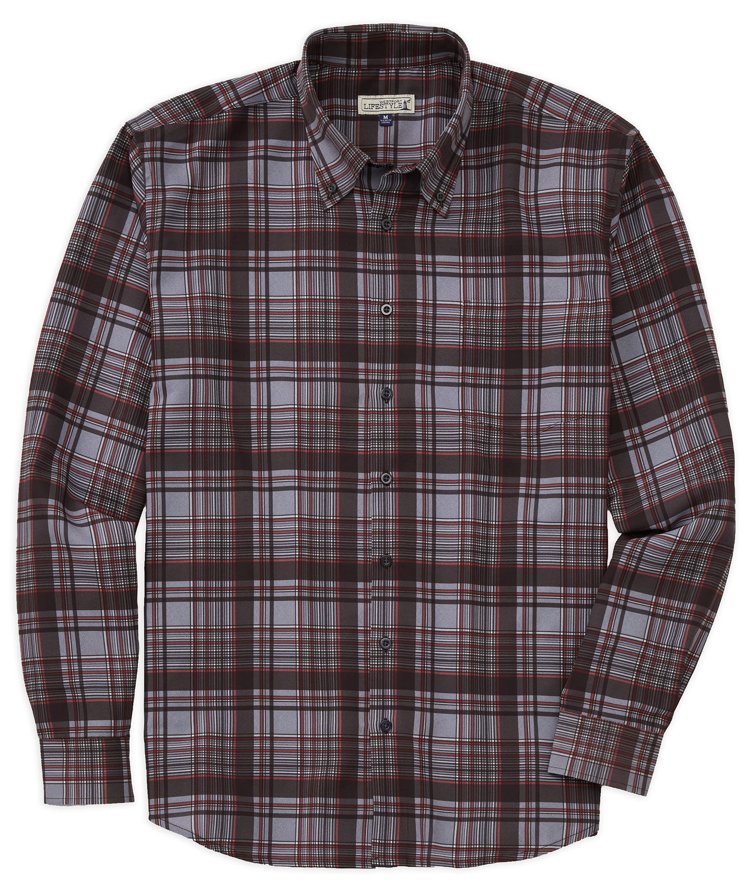 Westport Lifestyle Long Sleeve Performance Sport Shirt, Men's Big & Tall