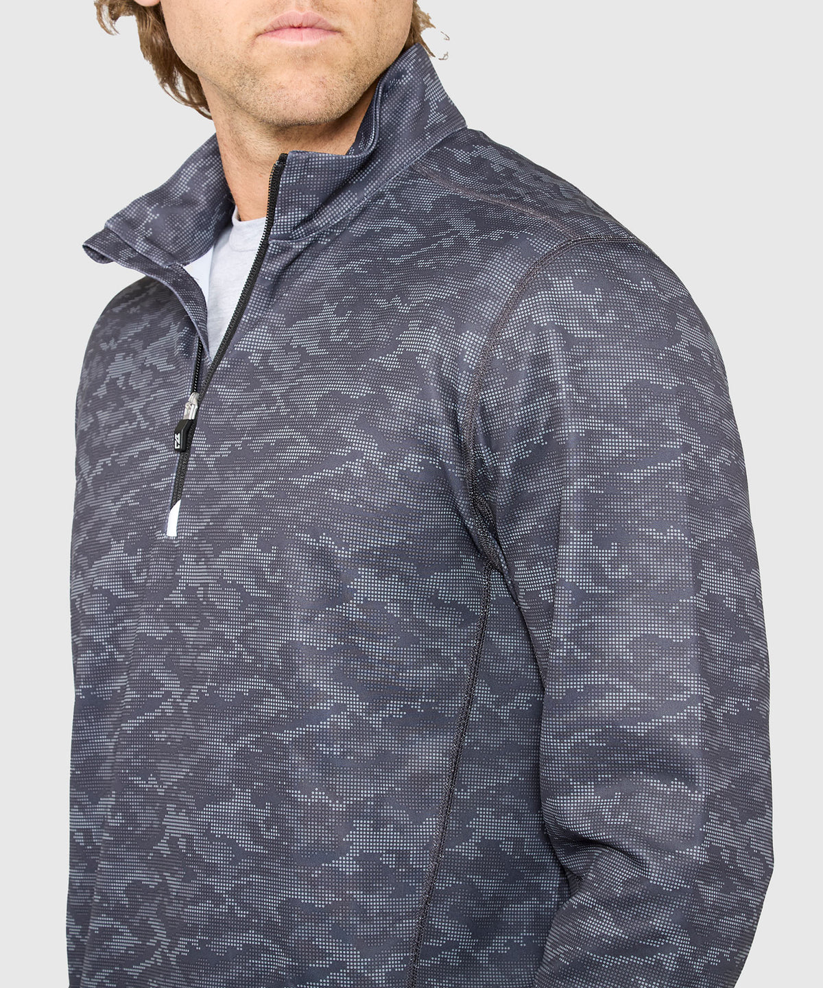 Cutter & Buck Traverse Camo Print Stretch Quarter Zip Pullover, Men's Big & Tall