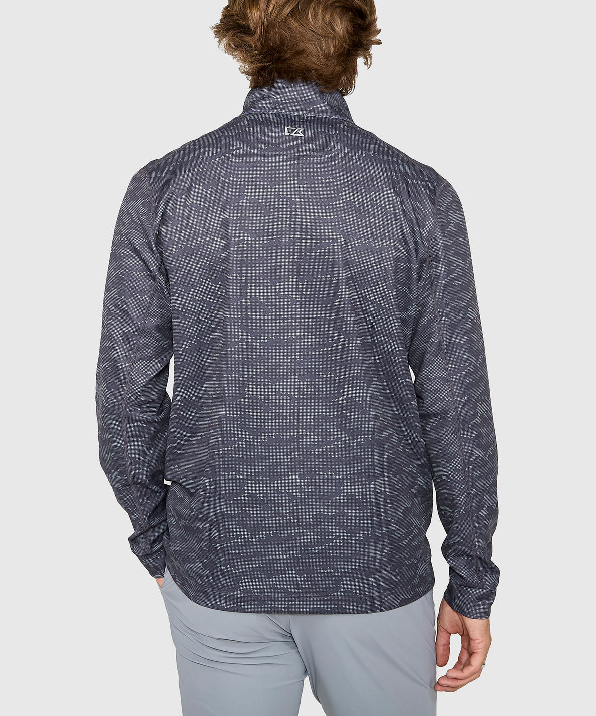 Cutter & Buck Traverse Camo Print Stretch Quarter Zip Pullover, Men's Big & Tall