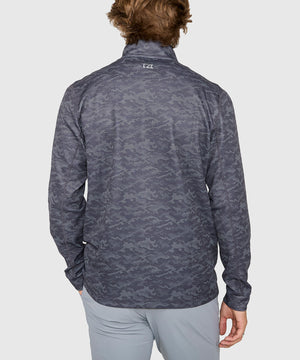 Cutter & Buck Traverse Camo Print Stretch Quarter Zip Pullover