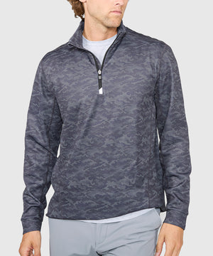 Cutter & Buck Traverse Camo Print Stretch Quarter Zip Pullover