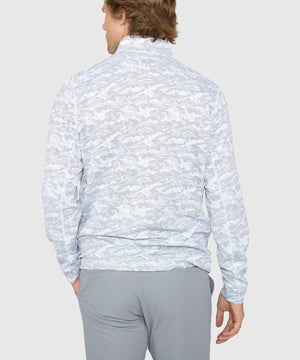 Cutter & Buck Traverse Camo Print Stretch Quarter Zip Pullover