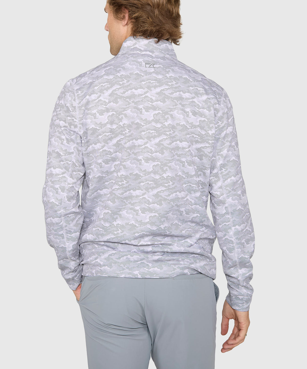 Cutter & Buck Traverse Camo Print Stretch Quarter Zip Pullover, Men's Big & Tall