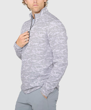 Cutter & Buck Traverse Camo Print Stretch Quarter Zip Pullover
