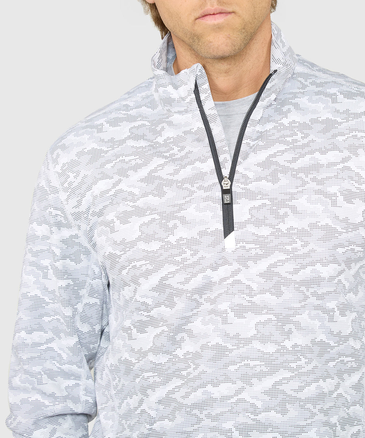 Cutter & Buck Traverse Camo Print Stretch Quarter Zip Pullover, Men's Big & Tall